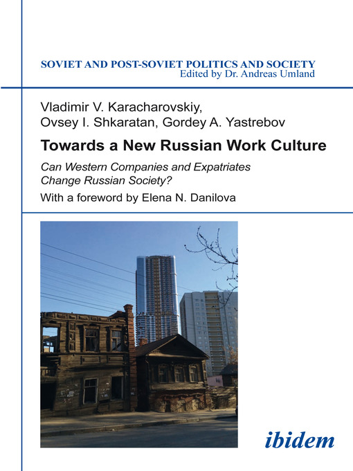 Title details for Towards a New Russian Work Culture by Vladimir V. Karacharovskiy - Available